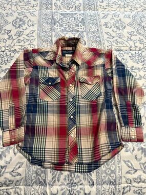 Wrangler Multicolor Plaid Button-Down Shirt